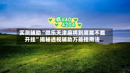 实测辅助“微乐天津麻将到底能不能开挂	”揭秘透视辅助万能挂用法-第2张图片