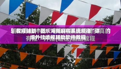 教程辅助“微乐海南麻将系统规律	”详细外挂透视辅助软件教程-第1张图片