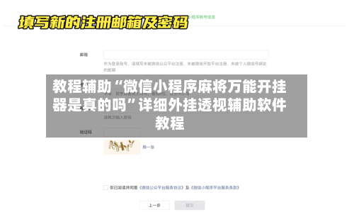 教程辅助“微信小程序麻将万能开挂器是真的吗”详细外挂透视辅助软件教程-第3张图片