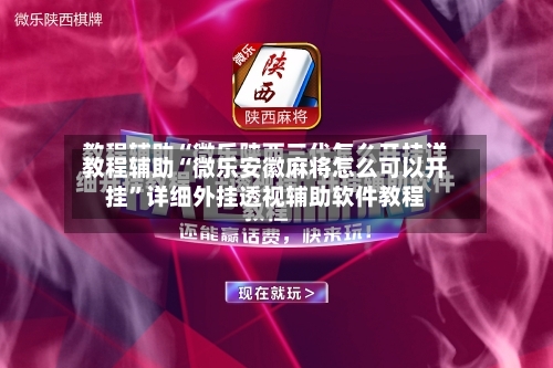 教程辅助“微乐安徽麻将怎么可以开挂”详细外挂透视辅助软件教程-第2张图片