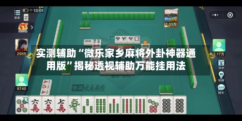 实测辅助“微乐家乡麻将外卦神器通用版	”揭秘透视辅助万能挂用法-第1张图片