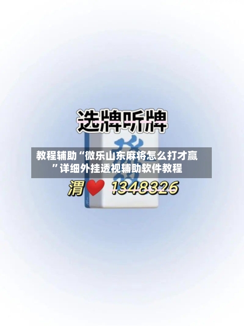 教程辅助“微乐山东麻将怎么打才赢”详细外挂透视辅助软件教程-第2张图片
