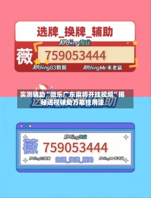 实测辅助“微乐广东麻将开挂视频”揭秘透视辅助万能挂用法-第1张图片