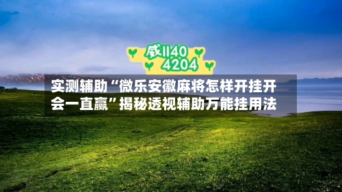 实测辅助“微乐安徽麻将怎样开挂开会一直赢”揭秘透视辅助万能挂用法-第1张图片