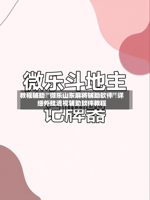 教程辅助“微乐山东麻将辅助软件”详细外挂透视辅助软件教程-第2张图片