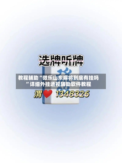 教程辅助“微乐山东麻将到底有挂吗”详细外挂透视辅助软件教程-第2张图片