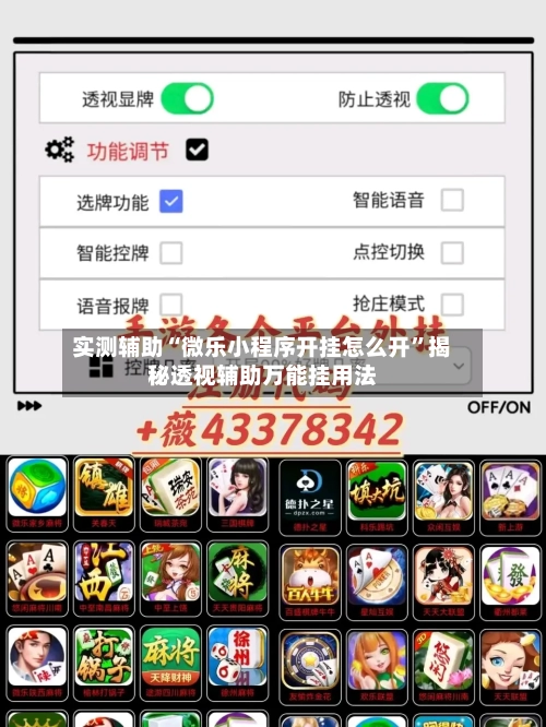 实测辅助“微乐小程序开挂怎么开”揭秘透视辅助万能挂用法-第1张图片
