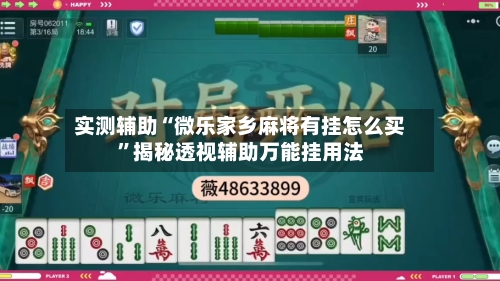 实测辅助“微乐家乡麻将有挂怎么买”揭秘透视辅助万能挂用法-第2张图片