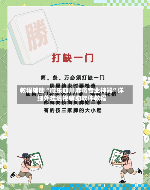 教程辅助“微乐四川麻将专业神器”详细外挂透视辅助软件教程-第2张图片