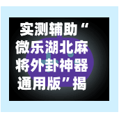 实测辅助“微乐湖北麻将外卦神器通用版”揭秘透视辅助万能挂用法-第2张图片