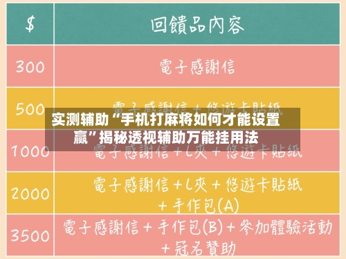 实测辅助“手机打麻将如何才能设置赢	”揭秘透视辅助万能挂用法-第1张图片