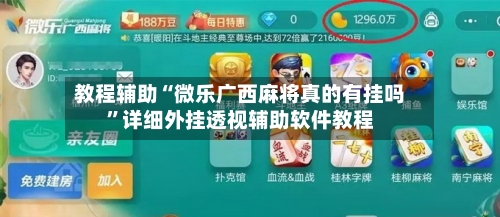 教程辅助“微乐广西麻将真的有挂吗”详细外挂透视辅助软件教程-第3张图片