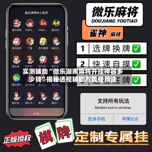 实测辅助“微乐湖南麻将开挂神器多少钱”揭秘透视辅助万能挂用法-第1张图片