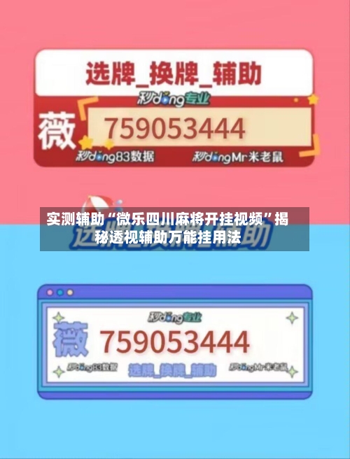 实测辅助“微乐四川麻将开挂视频”揭秘透视辅助万能挂用法-第1张图片