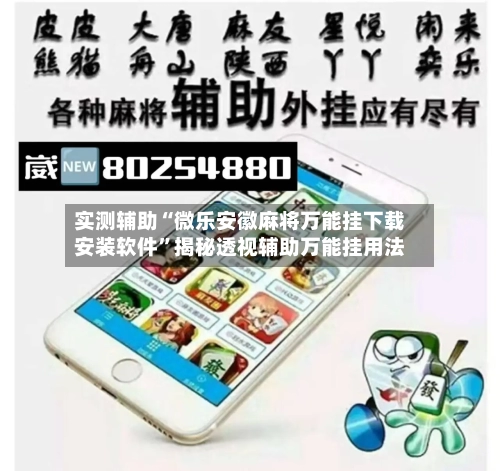 实测辅助“微乐安徽麻将万能挂下载安装软件”揭秘透视辅助万能挂用法-第2张图片