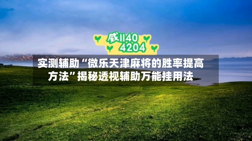 实测辅助“微乐天津麻将的胜率提高方法”揭秘透视辅助万能挂用法-第2张图片
