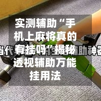 实测辅助“手机上麻将真的有挂吗”揭秘透视辅助万能挂用法-第1张图片