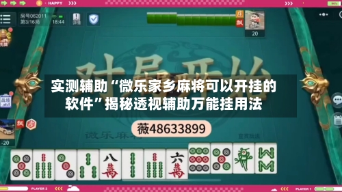 实测辅助“微乐家乡麻将可以开挂的软件	”揭秘透视辅助万能挂用法-第2张图片