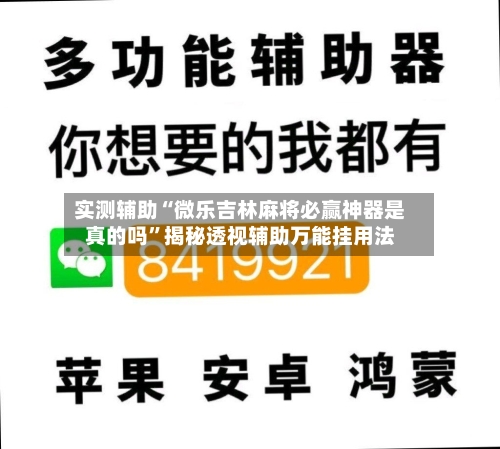 实测辅助“微乐吉林麻将必赢神器是真的吗”揭秘透视辅助万能挂用法-第1张图片