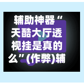 辅助神器“天酷大厅透视挂是真的么	”(作弊)辅助透视教程-第3张图片