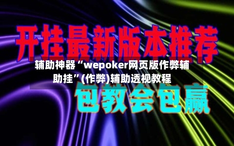 辅助神器“wepoker网页版作弊辅助挂”(作弊)辅助透视教程-第2张图片