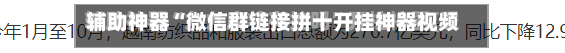 辅助神器“微信群链接拼十开挂神器视频”(作弊)辅助透视教程-第2张图片