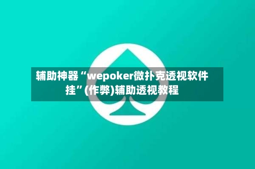 辅助神器“wepoker微扑克透视软件挂”(作弊)辅助透视教程-第3张图片