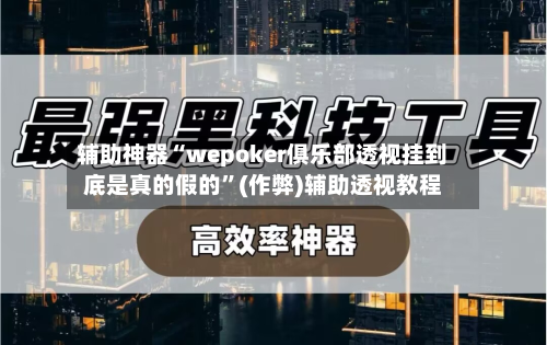 辅助神器“wepoker俱乐部透视挂到底是真的假的”(作弊)辅助透视教程-第3张图片